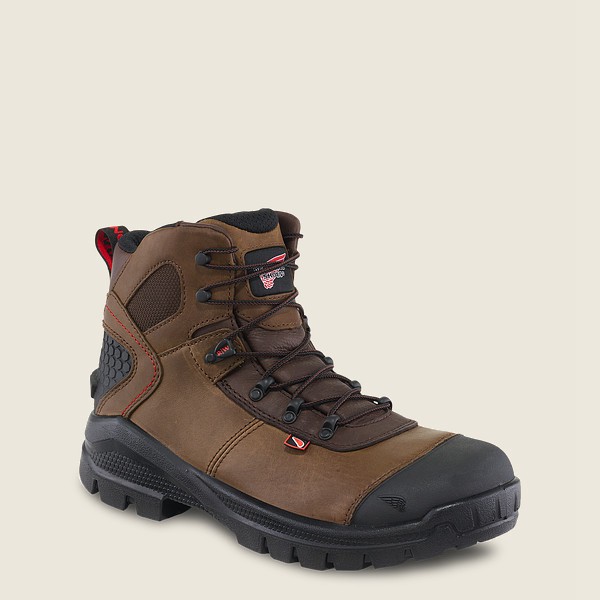 Red Wing Mens Safety Boots - Crv™ - 6-inch Toe - Brown/Black - PLW921056